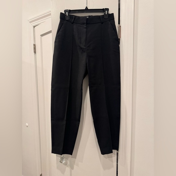Toteme Cropped Wool Straight Leg Pants